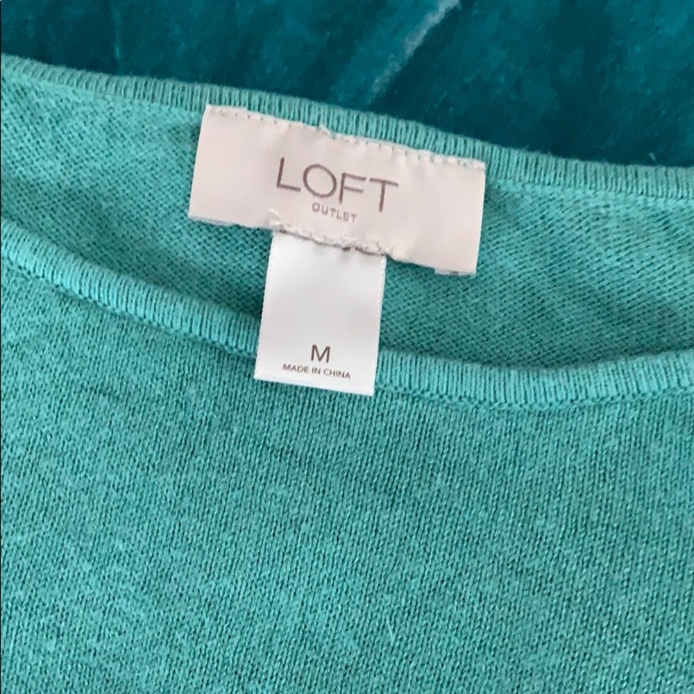 Green Loft Ruffle Sweater - Picture 4 of 5